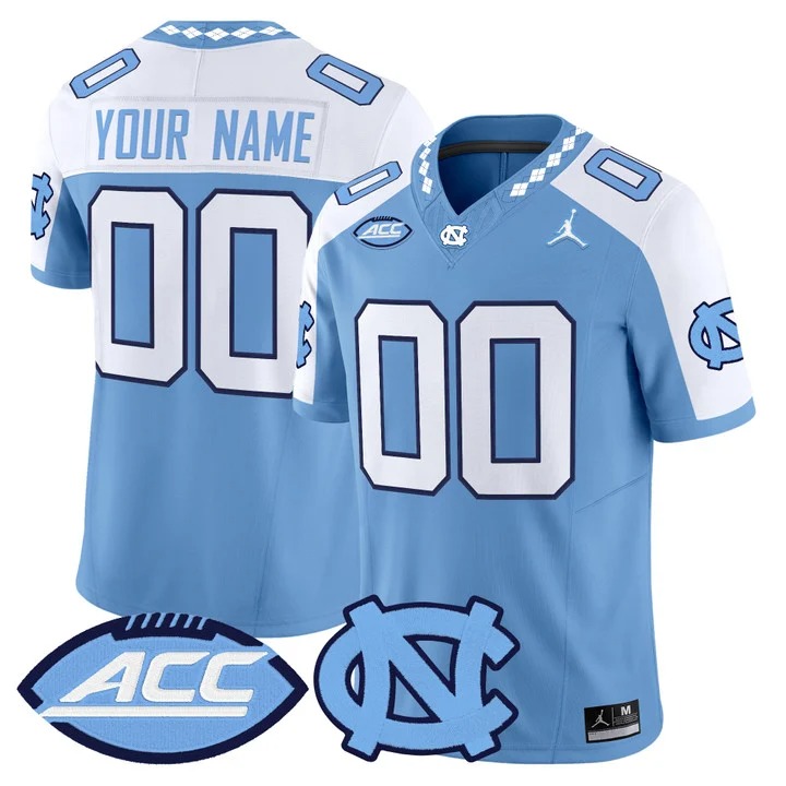 North Carolina Tar Heels 2026 Vapor Limited Custom Jersey Blue Alternate - All Stitched