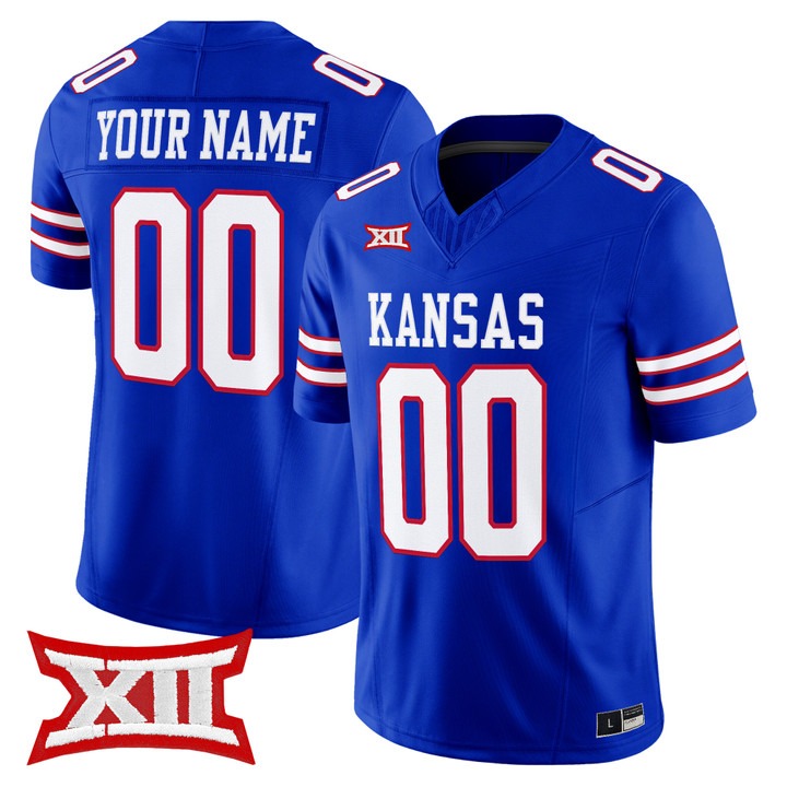 Kansas Jayhawks 2026 Vapor Limited Custom Jersey Royal - All Stitched