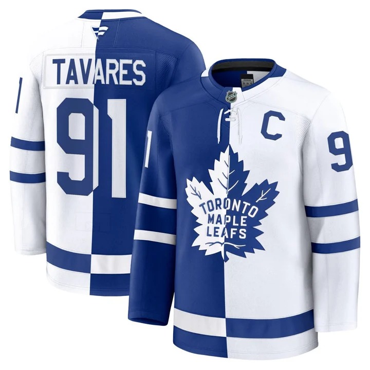 John Tavares #91 Toronto Maple Leafs Split Jersey - All Stitched
