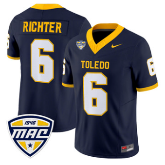 Toledo Rockets #6 John Alan Richter Navy 2026 Vapor Limited Jersey - All Stitched