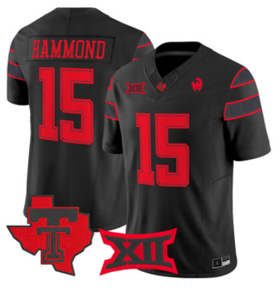 Texas Tech Red Raiders #15 Will Hammond Black 2026 Vapor Limited Jersey - All Stitched