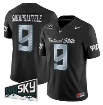 Portland State Vikings #9 John-Keawe Sagapolutele The Storm Vapor Limited Jersey - All Stitched
