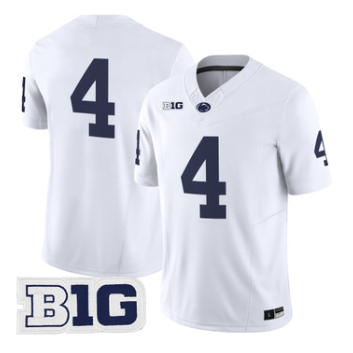 Penn State Nittany Lions #4 Jeremiah Cooper White 2026 Vapor Limited Jersey - No Name on Back - All Stitched