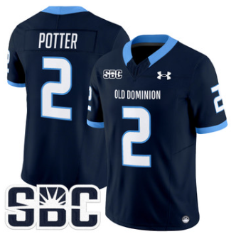 Old Dominion Monarchs #2 Jaxon Potter Navy 2026 Vapor Limited Jersey - All Stitched