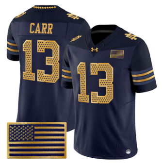 Notre Dame Fighting Irish #13 CJ Carr 2026 Shamrock Series Vapor Limited Jersey V2 - Stitched