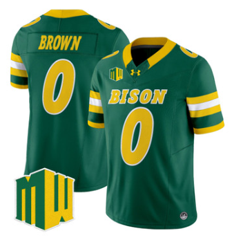 North Dakota State Bison #0 Preston Brown Green 2026 Vapor Limited Jersey - All Stitched