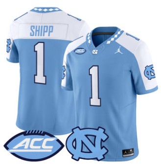 North Carolina Tar Heels #1 Jordan Shipp Blue Alternate 2026 Vapor Limited Jersey - All Stitched
