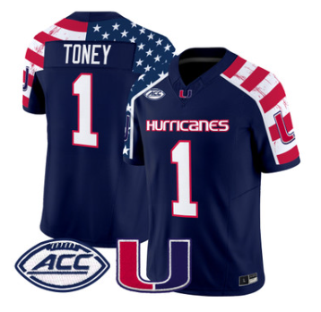 Miami Hurricanes #1 Malachi Toney America 250 Edition Vapor Limited Jersey V2 - Stitched