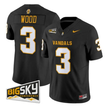 Idaho Vandals #3 Joshua Wood Black 2026 Vapor Limited Jersey - All Stitched