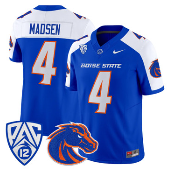 Boise State Broncos #4 Maddux Madsen Royal Alternate 2026 Vapor Limited Jersey - All Stitched