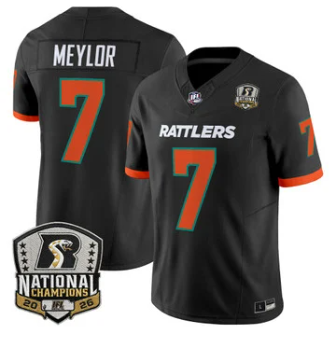 Arizona Rattlers #7 Max Meylor Black 2026 Vapor Limited Jersey - National Campions Patch - All Stitched