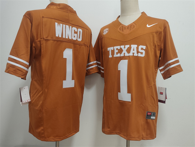 Men's Texas Longhorns #1 Ryan Wingo Orange 2026 F.U.S.E. Stitched Jersey