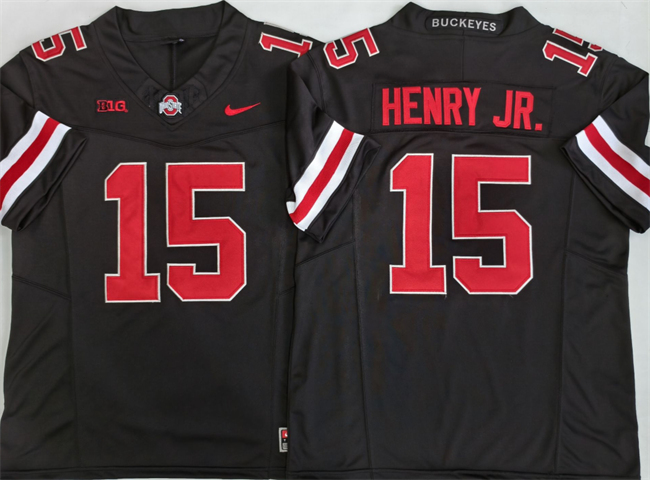 Men's Ohio State Buckeyes #15 Chris Henry Jr Black 2025 F.U.S.E. Limited Stitched Jersey