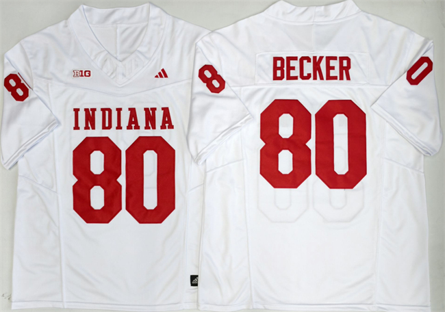 Men's Indiana Hoosiers #80 Charlie Becker White 2026 F.U.S.E. Stitched Basketball Jersey