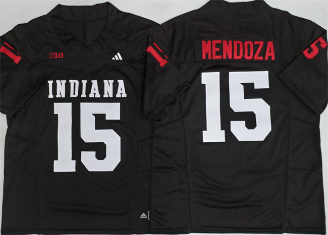 Men's Indiana Hoosiers #15 Fernando Mendoza Black F.U.S.E. Stitched Basketball Jersey