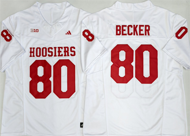 Men's Indiana Hoosiers #80 Charlie Becker White 2026 F.U.S.E. Stitched Basketball Jerseys