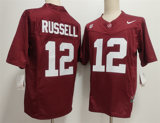 Men's Alabama Crimson Tide #12 Keelon Russell Red 2026 F.U.S.E  Stitched Football Jersey