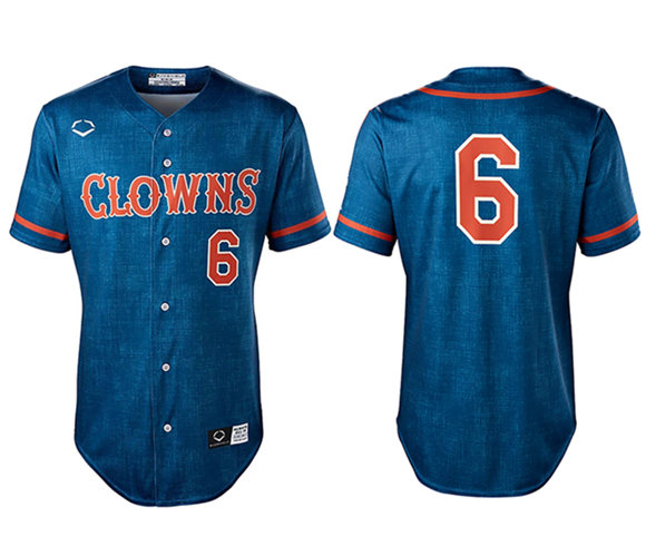 Men's Indianapolis Clowns ACTIVE PLAYER Custom Blue Jersey