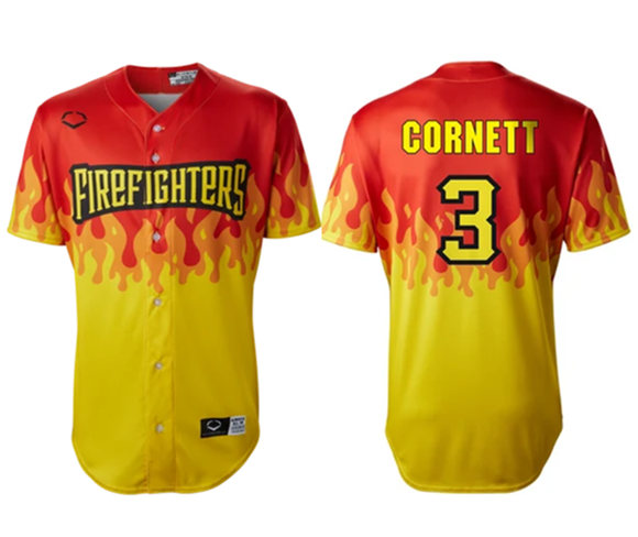 Men's Firefighters ACTIVE PLAYER Custom Red Jersey