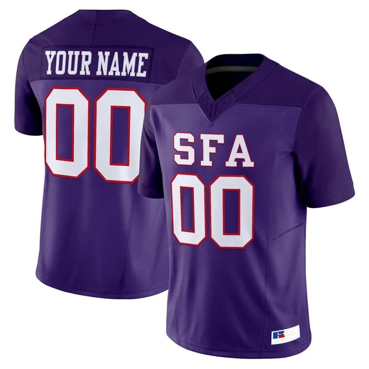 Stephen F Austin SFA Lumberjacks Purple Custom Jersey - All Stitched