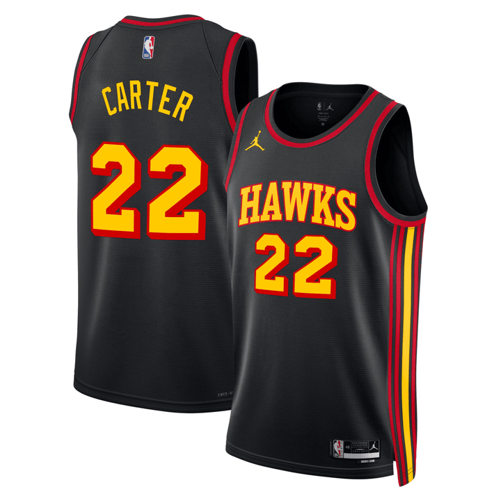 Men's Devin Carter #22 Atlanta Hawks Jersey Black - All Stitched