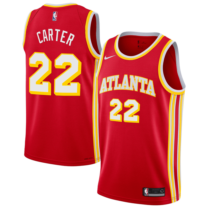Men's Devin Carter #22 Atlanta Hawks Jersey Red - All Stitched