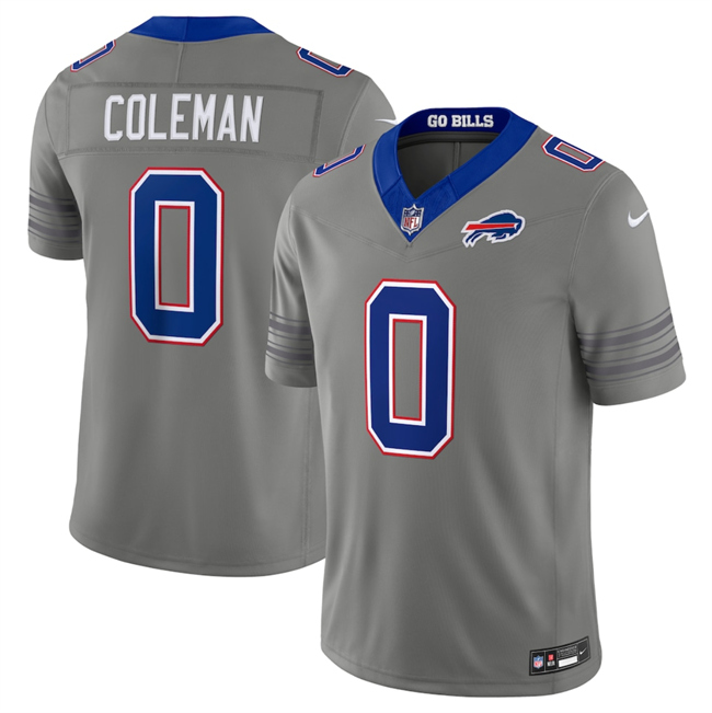 Men's Buffalo Bills #0 Keon Coleman Gray F.U.S.E. 2026 Nickel City Vapor Stitched Football Jersey