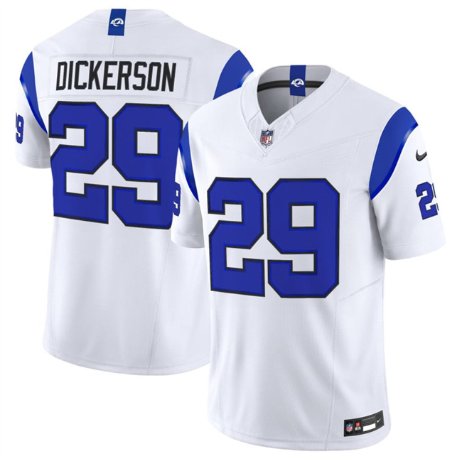 Men's Los Angeles Rams #29 Eric Dickerson White Fearsome 2026 F.U.S.E. Vapor Limited Stitched Football Jersey