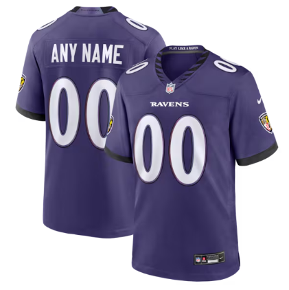 Men & Women & Youth Baltimore Ravens Custom Purple Nike Game Stitched Jersey