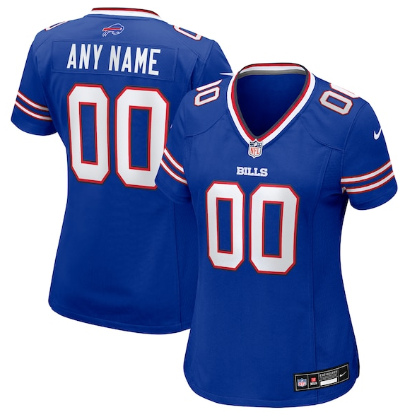 Women's Buffalo Bills Custom Royal Game Stitched Jersey