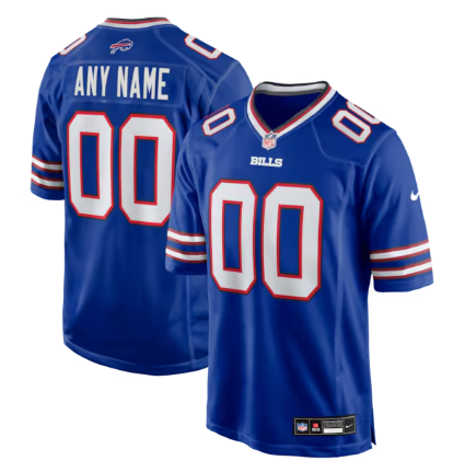 Men & Women & Youth Buffalo Bills Custom Royal Game Stitched Jersey
