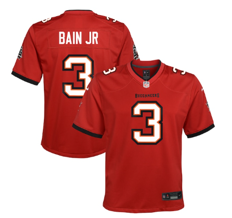 Youth Tampa Bay Buccaneers #3 Rueben Bain Jr. Red Team Game Stitched Jersey