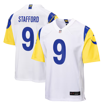 Youth Los Angeles Rams #9 Matthew Stafford White Game Stitched Jersey