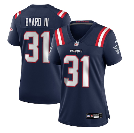Women's New England Patriots #31 Kevin Byard III Navy Team Game Stitched Jersey