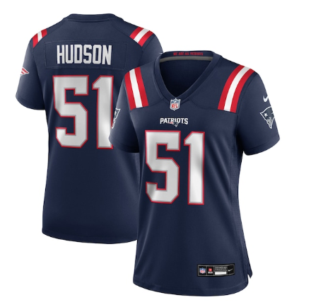 Women's New England Patriots #51 James Hudson Navy Team Game Stitched Jersey