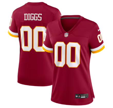Women's Washington Commanders #00 Stefon Diggs Burgundy Game Stitched Jersey