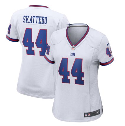 Women's New York Giants #44 Cam Skattebo White Alternate Vintage White Game Stitched Jersey