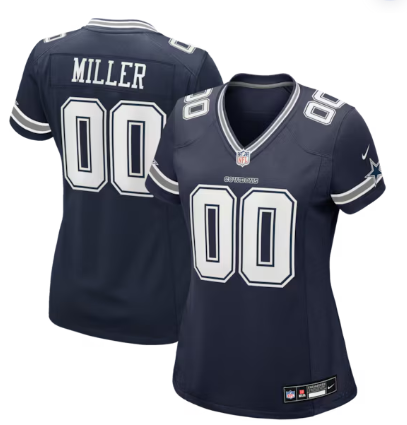 Women's Dallas Cowboys #00 Von Miller Navy Game Stitched Jersey