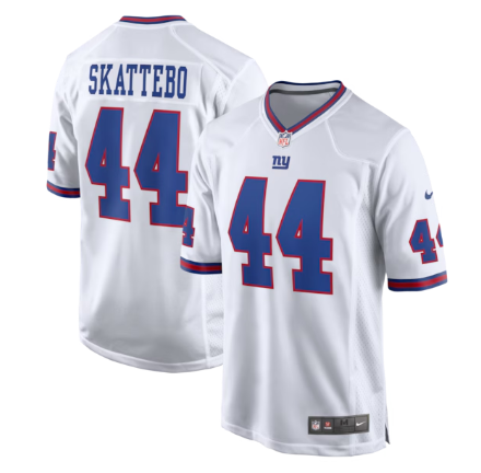 Men's New York Giants #44 Cam Skattebo White Alternate Vintage White Game Stitched Jersey