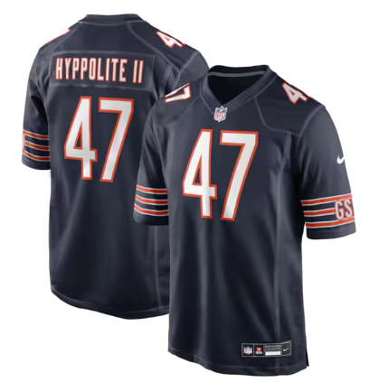 Men's Chicago Bears #47 Ruben Hyppolite II Navy Team Game Stitched Jersey