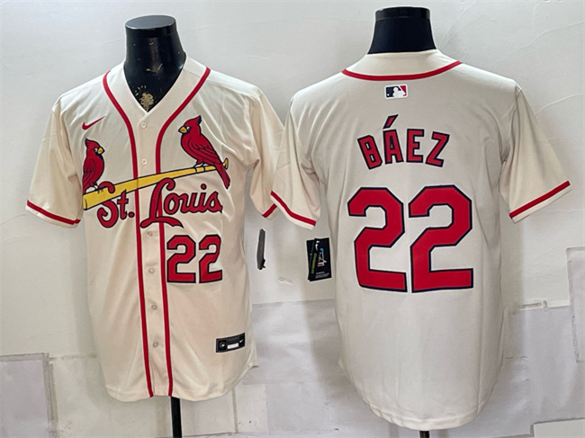 Men's St. Louis Cardinals #22 Joshua Baez Cream Limited Stitched Baseball Jersey