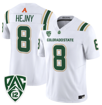 Colorado State Rams #8 Hauss Hejny White 2026 Vapor Limited Jersey - All stitched