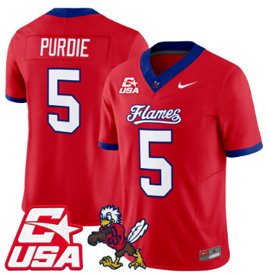 Liberty Flames #5 Deshawn Purdie Red 2026 Vapor Limited Jersey - All Stitched