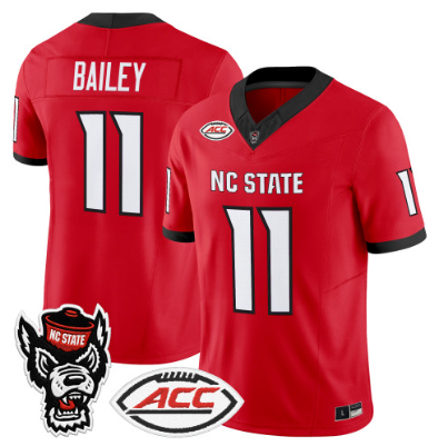 NC State Wolfpack #11 CJ Bailey Red 2026 Vapor Limited Jersey - All Stitched