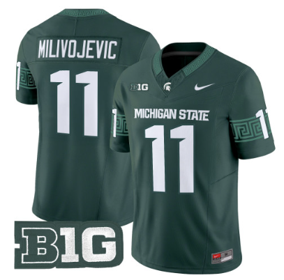 Michigan State Spartans #11 Alessio Milivojevic Green 2026 Vapor Limited Jersey - All Stitched