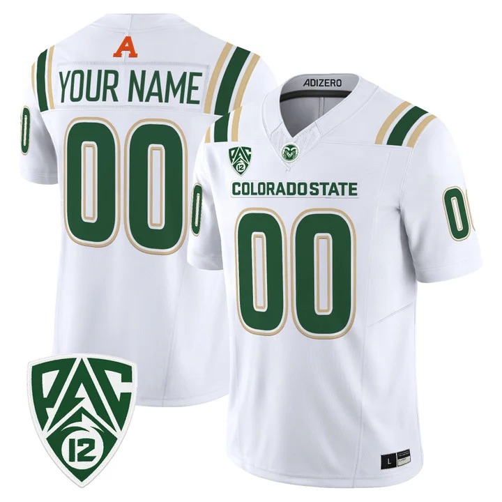 Colorado State Rams 2026 Vapor Limited Custom Jersey White - All stitched