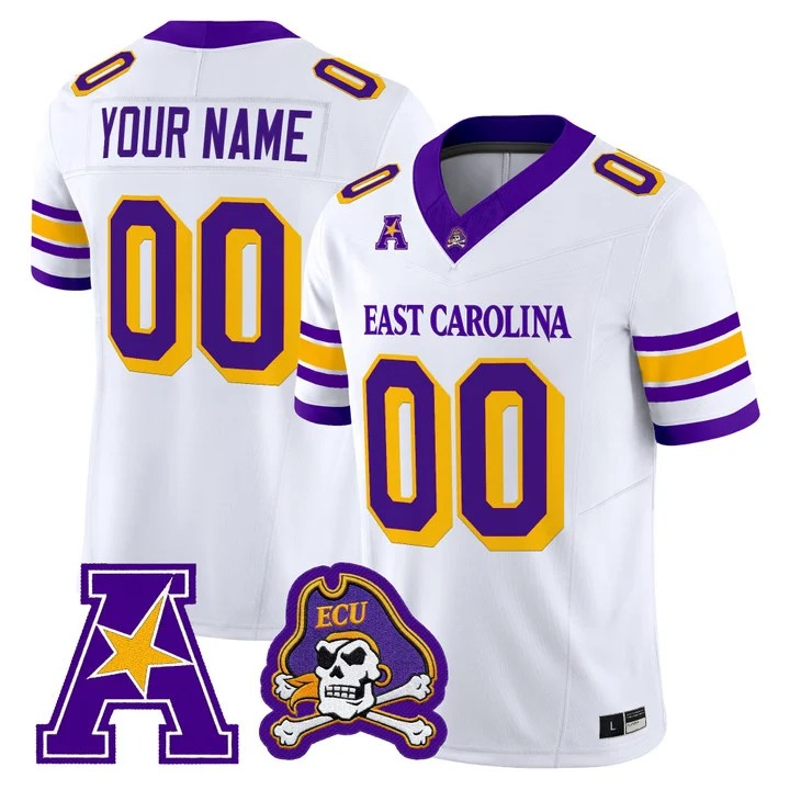 East Carolina Pirates 2026 Vapor Limited Custom Jersey White - All Stitched