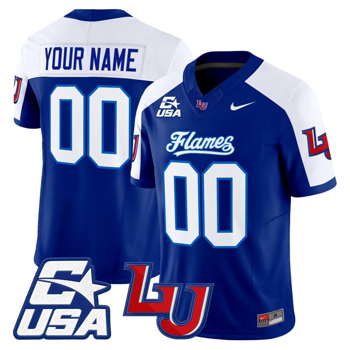 Liberty Flames 2026 Vapor Limited Custom Jersey Navy Alternate - All Stitched