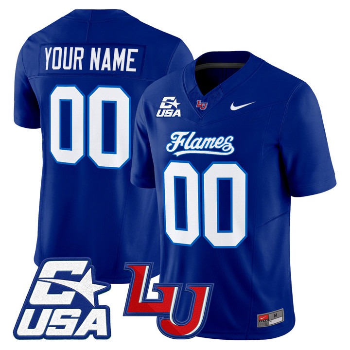 Liberty Flames 2026 Vapor Limited Custom Jersey Mono- Navy - All Stitched