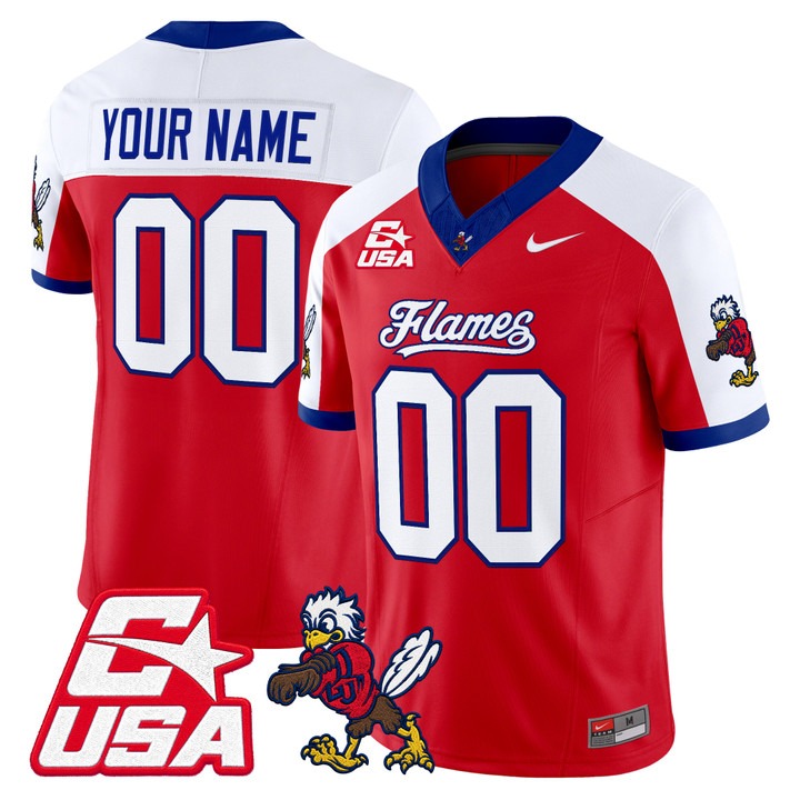Liberty Flames 2026 Vapor Limited Custom Jersey Red Alternate - All Stitched